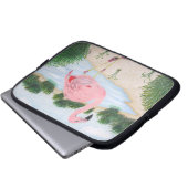 Flamingo im Marsh Laptop-Sieb Laptopschutzhülle (Vorne Knopf)