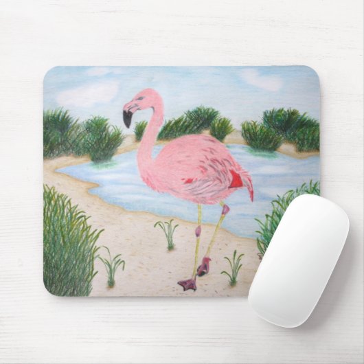 Flamingo im Marsh Mousepad (Mit Mouse)
