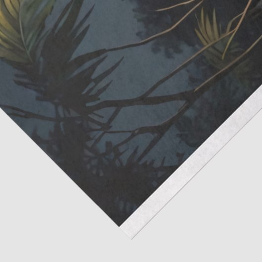 Flamingo im Mondlicht-Dekoupage Seidenpapier (Ausschnitt)