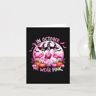 Flamingo im Oktober tragen wir Pink Breast Cancer Karte