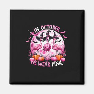 Flamingo im Oktober tragen wir Pink Breast Cancer Magnet