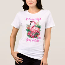 Flamingo im Paradies Tri-Blend-Shirt