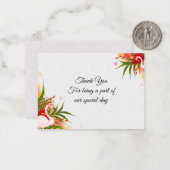 Flamingo im Sommer Mitteilungskarte (Vorderseite/Rückseite Beispiel)