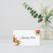 Flamingo im Sommer Visitenkarte (Stehend Vorderseite)