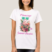 Flamingo im Sommerparadies T-Shirt (Vorderseite)