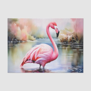 Flamingo im Wasser Seidenpapier