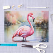 Flamingo im Wasser Seidenpapier (Handwerk)