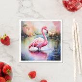 Flamingo im Wasser Serviette (Beispiel)