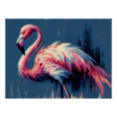 Flamingo Impressionismus Malerei Decoupage Poster (Vorderseite)
