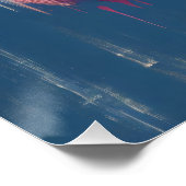 Flamingo Impressionismus Malerei Decoupage Poster (Ecke)