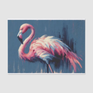 Flamingo Impressionismus Malerei Decoupage Seidenpapier