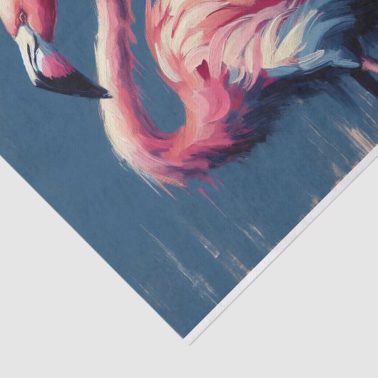 Flamingo Impressionismus Malerei Decoupage Seidenpapier (Ausschnitt)