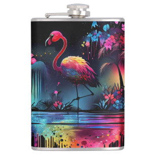 Flamingo in A Lake-63852 Flachmann