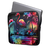 Flamingo in A Lake-63852 Laptopschutzhülle (Vorderseite Links)