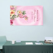 Flamingo in Blume Banner (Messeveranstaltung)