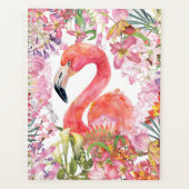 Flamingo in Blume Dschungel - Sommermuster Planer (Vorderseite)