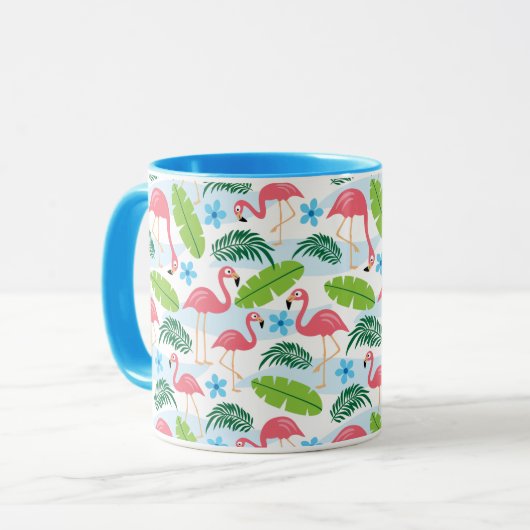 Flamingo in der Paradise Tasse (Vorderseite Links)