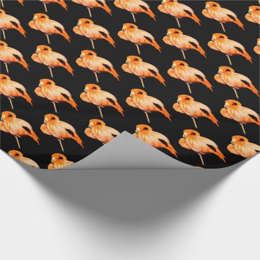 Flamingo in der Sommersonne Geschenkpapier (Ecke)