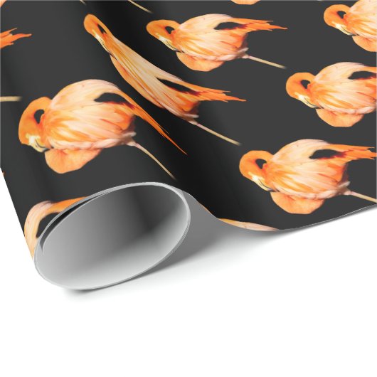 Flamingo in der Sommersonne Geschenkpapier (Rolleneckpunkt)