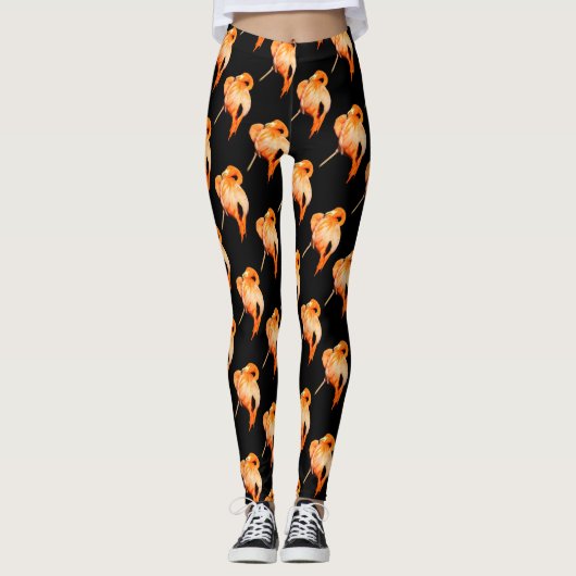 Flamingo in der Sommersonne Leggings (Vorderseite)