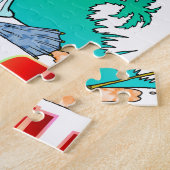 Flamingo in der Sonne Puzzle (Seite)