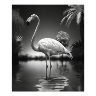 Flamingo in einem Pool Fotodruck
