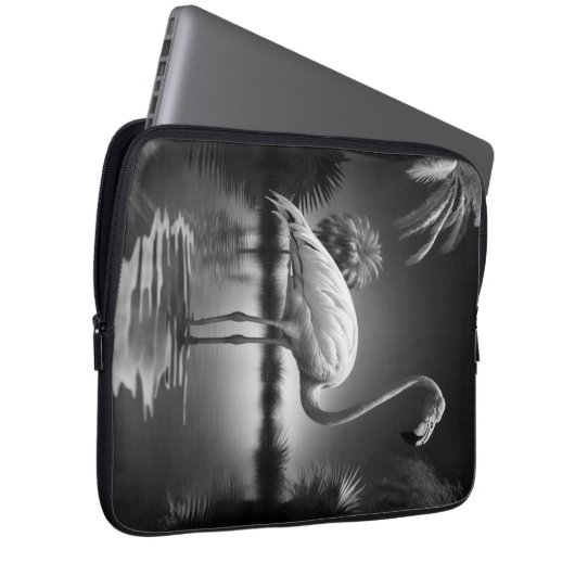 Flamingo in einem Pool Laptopschutzhülle (Vorne Rechts)