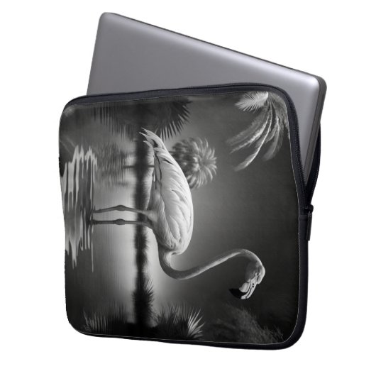 Flamingo in einem Pool Laptopschutzhülle (Vorderseite Links)