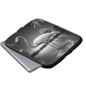 Flamingo in einem Pool Laptopschutzhülle (Vorne Knopf)