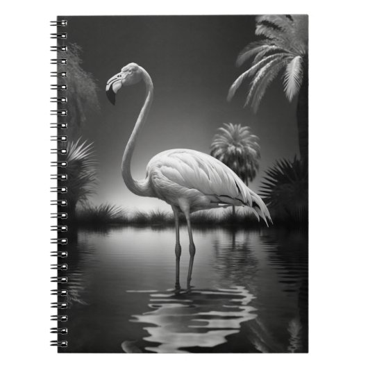 Flamingo in einem Pool Notizblock (Vorderseite)