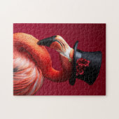 Flamingo in einem Top Hat Puzzle (Horizontal)