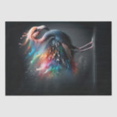 Flamingo in einer Explosion der Farbe Seidenpapier (Vorderseite)