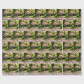 Flamingo in einer Yoga-Pose Geschenkpapier (Flach)