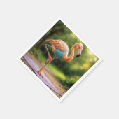 Flamingo in einer Yoga-Pose Serviette (Ecke)