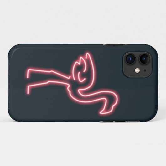 Flamingo in Neon Pink Case-Mate iPhone Hülle (Rückseite (Horizontal))