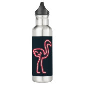 Flamingo in Neon Pink Edelstahlflasche (Links)