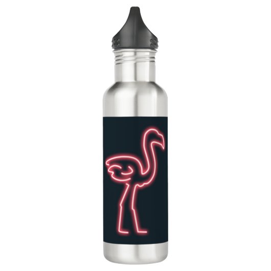 Flamingo in Neon Pink Edelstahlflasche (Links)
