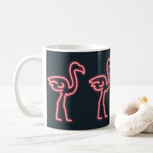 Flamingo in Neon Pink Kaffeetasse