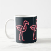 Flamingo in Neon Pink Kaffeetasse (Links)