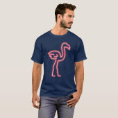 Flamingo in Neon Pink T-Shirt (Vorne ganz)