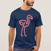 Flamingo in Neon Pink T-Shirt (Vorderseite)