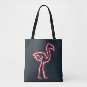 Flamingo in Neon Pink Tasche (Vorderseite)