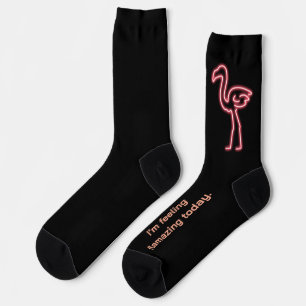 Flamingo in Neon Socken