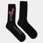 Flamingo in Neon Socken (Rechts)