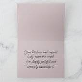 Flamingo in Pastelteich-Blumenzene Dankeskarte (Innenseite)