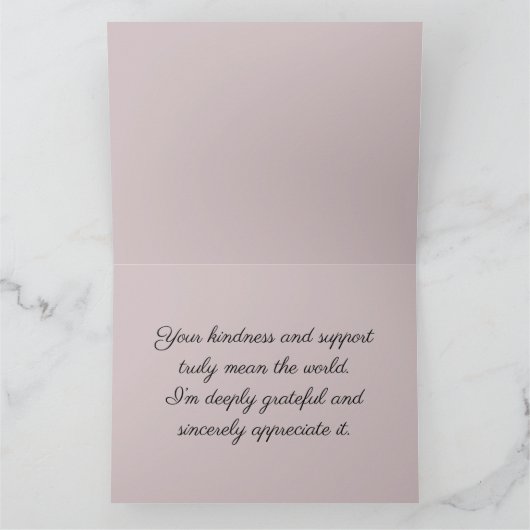 Flamingo in Pastelteich-Blumenzene Dankeskarte (Innenseite)