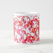 Flamingo in Wasserfarben| Name hinzufügen Jumbo-Tasse (Vorderseite)
