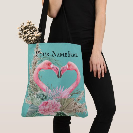 Flamingo individuell anpassbare Tropen Tasche (Von Nahem)