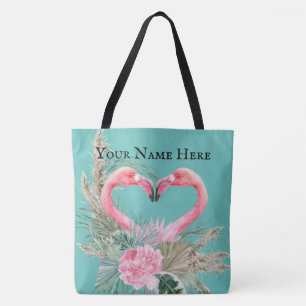 Flamingo individuell gestaltete Tropen Tasche