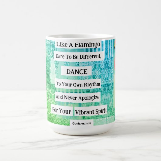 Flamingo Inspiration Quote Tasse (Mittel)